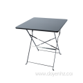 Outdoor Set Stretched Square Table and Slat Chairs
